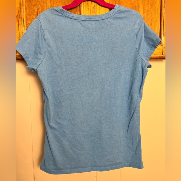 Cat & Jack Tee, Blue with Peacock feather graphic, Girl’s L (10/12) - Picture 2 of 3